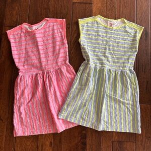 Cat & Jack Pink and Yellow Striped Dresses